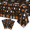 Amazon Halloween Mantel de Plástico Impermeable y a Prueba de Aceite Mantel de Calabaza y Calavera Mantel para Fiesta de Halloween