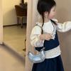 Bolso Infantil Estilo Coreano Patrón Piedra Bolso de Hombro Simple Color Sólido Bolso Cruzado para Bebé Nuevo 2025 Bolso de Axila para Niñas