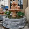 Fuentes de Escultura en Piedra Personalizadas y Esculturas de Bolas Feng Shui. Fabricante de Fuentes de Mármol Rojo Atardecer para Plazas Públicas