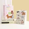 Nova bolsa de presente vertical de bola de cristal, pequena bolsa de armazenamento de presente de joias, bolsa de mão de papel para presente de feriado feminino