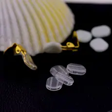 diy配件PC树脂胶垫耳夹防滑垫透明软胶垫饰品青蛙耳夹防痛垫