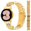 Adequado para Samsung Galaxy Watch 5 6 7 Modelo de Liberação Rápida, Pulseira de Relógio de Metal de Aço Inoxidável com Três Elos Brilhantes com Fecho Dobrável