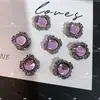 Diamante quadrado em forma de diamante pistola preto fosco multicolorido com furo passante zircônio furo reto com contas acessórios artesanais diy pulseira colar joias de liga