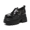3533-5 Mocasines Joker de suela gruesa y pequeña para mujer, primavera 2025, nuevos zapatos casuales de una sola capa, zapatos pequeños de cuero