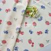Tecido Estampado Fino de Alta Qualidade para Roupas Infantis e Femininas, 100% Algodão, Contagem 80, Similar ao Tencel, Amigo da Pele, "Festa de Frutas"