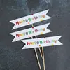 Adorno de Pastel de Dibujos Animados Estilo Coreano Ins Estilo Retro Cara Sonriente Puntos Corazón Estrella Decoración de Fiesta de Cumpleaños Adornar