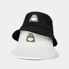 Sombrero de pescador para hombre, estilo coreano, con diseño de rana de dibujos animados, protector solar de verano para exteriores, ideal para estudiantes.