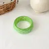 Pulsera de resina ovalada con forma de diamante de purpurina personalizada, superventas transfronteriza para mujer, brazalete colorido exagerado, joyería de mano, accesorios
