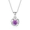 Colar de Trevo de Cinco Folhas em Prata de Lei S925 para Mulheres, Corrente de Clavícula Personalizada Estilo Coreano Cravejada com Diamantes, Pingente de Flor de Cinco Pétalas Moderno e Versátil Venda por Atacado