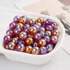 Cuentas Redondas de Alta Calidad, Sofisticadas, con Recubrimiento Óptico de Cielo Estrellado, Princesa Sirena, Cuentas de Resina, Cuentas Sueltas para Pulseras, Collares y Joyería DIY