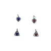 Colgante Pequeño de Gota Corazón de Lapislázuli Rojo del Sur Natural Incrustado en Plata S925 Colgante Accesorios de Joyería Hechos a Mano Retro DIY