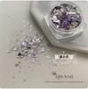 Nuevo Estilo Chino Estilo Nacional Niebla Morada Piedra Ahumada Varilla de Cristal Material para Uñas Artísticas Mineral Metal Redondo Material para Uñas DIY