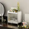 Ins Estante de Almacenamiento de Tazas a Prueba de Polvo Barra de Agua Doble Capa Encimera Mesa de Comedor Gabinete para Juego de Té Portavasos de Vidrio para Café