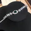 Liu Cui Kong Ting~Pulsera de Circonita Cuadrada, Estilo Palacio Vintage, Noble y Elegante, Diseño de Nicho, Joyería Femenina de Lujo Ligero