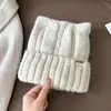 Nuevo Gorro de Lana Estilo Coreano para Otoño e Invierno para Mujer, Gorro de Punto Cálido, Lindo Gorro con Protección para las Orejas, Cubrecabezas Versátil Suave para Chicas, Gorro Pequeño para el Frío