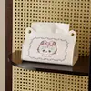 Caja de Pañuelos de Dibujos Animados de Gato y Oso Estilo Ins, Caja de Pañuelos de Cuero Femenina para Uso Doméstico, Caja de Almacenamiento para Escritorio de Sala de Estar Fábrica
