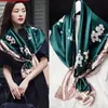 Bufanda de seda cuadrada grande de 90 cm para mujer, nueva bufanda de seda de imitación estampada, bufanda de satén de otoño e invierno, regalo de fábrica al por mayor