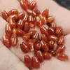 Contas Afiadas de Ágata Vermelha, Contas Soltas de Jade, Contas de Tambor de Cintura de Jaspe Vermelho, Contas de Arroz, Contas Soltas Ovais, Contas para Acessórios de Joias