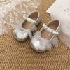 Zapatos de Princesa de Cuero para Niñas 2025 Primavera y Otoño Zapatos de Bebé Lazo Hermosos Zapatos de Tacón Pequeño Aroma Suave Zapatos de Suela Blanda
