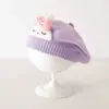 Gorro de Bebé Estilo Primavera y Otoño para Niñas, Gorro Tejido de Lana de Princesa para Recién Nacidos y Niños Pequeños, Lindo y Súper Adorable
