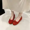 Zapatos Planos de Ballet Franceses Suaves con Aumento Interno para Mujer 2026 Nuevo Otoño Slip-on Mary Janes con Lazo Zapatos Wanwan