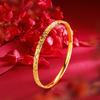 Celebridad de Internet Pulsera de Hielo Triturado de Tres Caras Pulsera Sentido de Alta Calidad Chapado en Oro K Color Diseño Brillante Pulsera de Hielo Triturado