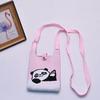 2024 Bolsa de Mão Mini de Tricô Guofeng Panda Bolsa de Celular Fashion Guofeng Bolsa de Ombro Bolsa Casual Versátil