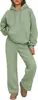 Nuevo conjunto de dos piezas de sudadera con capucha casual y pantalones deportivos de pierna recta, estilo europeo y americano, transfronterizo, para otoño e invierno, en stock