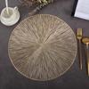 Tapete Decorativo Redondo Vazado Criativo Impermeável e Resistente a Manchas Tapete Isolante Armário Doméstico Jogo Americano Comida Ocidental Tapete de PVC para Comida Ocidental