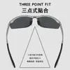 Gafas de Conducir de Medio Marco 8625 de Aluminio-Magnesio para Ciclismo al Aire Libre, Gafas de Sol Coloridas, Gafas de Sol Polarizadas con Protección Solar