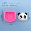 Molde de bolo de esmola para atacado de fábrica silicone de grau alimentício animal de desenho animado panda filme de gesso molde de pudim de chocolate