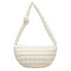 Bolso cruzado nuevo de nube plisada casual versátil de un solo hombro para debajo del brazo estilo occidental gran capacidad algodón burbuja bolsa de ropa tipo dumpling