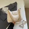 Bolsa de Mão Minimalista Coreana de Nicho Bolsa Transversal Moda Feminina Bolsa de Ombro Tendência Bolsa Saco Textura Retrô