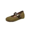 Sapatos Mary Jane de Outono 2026, estilo retrô com uma única tira, boca rasa, sapatos femininos com aumento interno de altura, sola macia, novo modelo suave