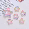 Gatinho Estrela Garrafa de Deriva Desenho Animado Fofo DIY Cola de Creme Resina Pequenos Acessórios Buraco para Joia Fivela de Sapato Pacote de Material