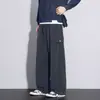 Novedad Otoño/Invierno 2026: Pantalones de Trabajo Casuales para Hombre de Punto Pesado de Pierna Recta con Jacquard de Patrón de Dinero, Modernos y Cómodos