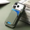Funda para iPhone 17 Aplicable Transfronteriza con Soporte Magnético para Tarjetas, Soporte Plegable, Ranura para Tarjetas y Cubierta Protectora para Apple 18 Pro Max