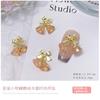 Arte de Uñas Cristal Campana Joyería Navidad Cibernético Celebridad Lazo Colgante Joyería de Aleación Cristal Color Transparente Broca de Cristal para Uñas