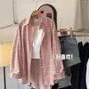 Camisa de Protección Solar a Cuadros Estilo Coreano Perezoso para Mujer Primavera y Otoño Nuevo Diseño Holgada Casual Versátil Chaqueta Cardigan Camisa