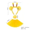Linda Diadema de Oso Abeja Winnie the Pooh Felpa Cara de Niña Diadema para Lavado Facial Dibujos Animados Orejas de Oso Amarillo Diadema de Animal