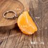 Modelo de fruta em miniatura de simulação de PVC morango laranja chaveiro pingente de bolsa brinquedo de casa de brincar de comida em miniatura