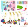 Nuevo Llavero Acrílico de Pintura de Diamantes DIY Hecho a Mano Transfronterizo Donut Unicornio Punto Diamante para Niños Colgante para Bolso