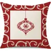 Juego de Fundas de Almohada Transfronterizas para Navidad Europea y Americana, Funda para Cojín de Sofá de Sala de Estar, Funda para Almohada de Cintura con Reno Papá Noel Árbol, Suministro de Fábrica