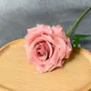 Rosa Única com Diamante Artificial para Decoração de Casamento, Arranjo de Hotel, Adereços de Fotografia, Flores Artificiais, Flores Falsas, Flores de Simulação para Casamento