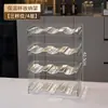Estante de Almacenamiento para Vasos de Agua para Uso Doméstico en el Gabinete de la Sala de Estar, Portavasos Aislado de Acrílico, Estante de Almacenamiento de Gran Capacidad a Prueba de Polvo para Escritorio