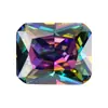 Venta al por mayor de Zirconias de Siete Colores Galvanizadas en Piedras Sueltas, Gemas Artificiales de Circonia Cúbica con Base de Punta, Formas Redondas e Irregulares para Monturas de Anillo