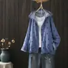 Coleção Primavera 2026: Cardigan Feminino com Capuz Solto, Bolinhas Grandes Tingidas na Massa, Estilo Artístico, Blusa Casual
