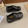 Sapatilhas Mary Jane de couro macio, com sola grossa e que aumentam a altura, sapatos casuais femininos, nova coleção outono/inverno 2026, sapatos pequenos de couro, mocassins
