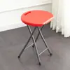 Banqueta Dobrável de Plástico Espesso Atacado Banqueta de Jantar Doméstica Banqueta Alta Redonda para Adultos Simples Portátil para Exterior Sala de Estar Dormitório Pequena