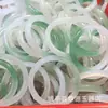 Pulsera de Calcedonia Semi-Paisaje Tipo Hielo de Alta Calidad al por Mayor para Mujer, Color Verde Aceite con Diseño de Montaña y Agua en Degradado, Pulsera de Ágata Jade Semi-Paisaje Semi-Agua